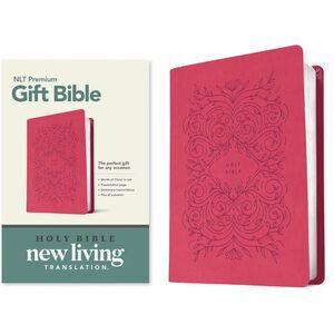 Premium Gift Bible NLT (Leatherlike, Very Berry Pink Vines, Red Letter) -- New L
